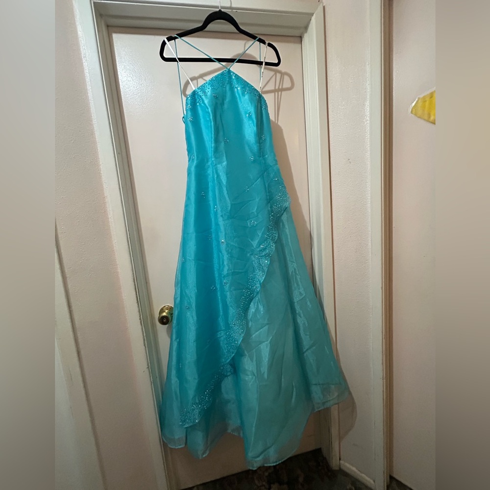 Blondie Nites Turquoise Prom Dress